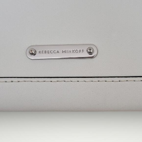 Rebecca Minkoff Pouch Clutch White Feminista Superwoman Medium Zip - Picture 3 of 7